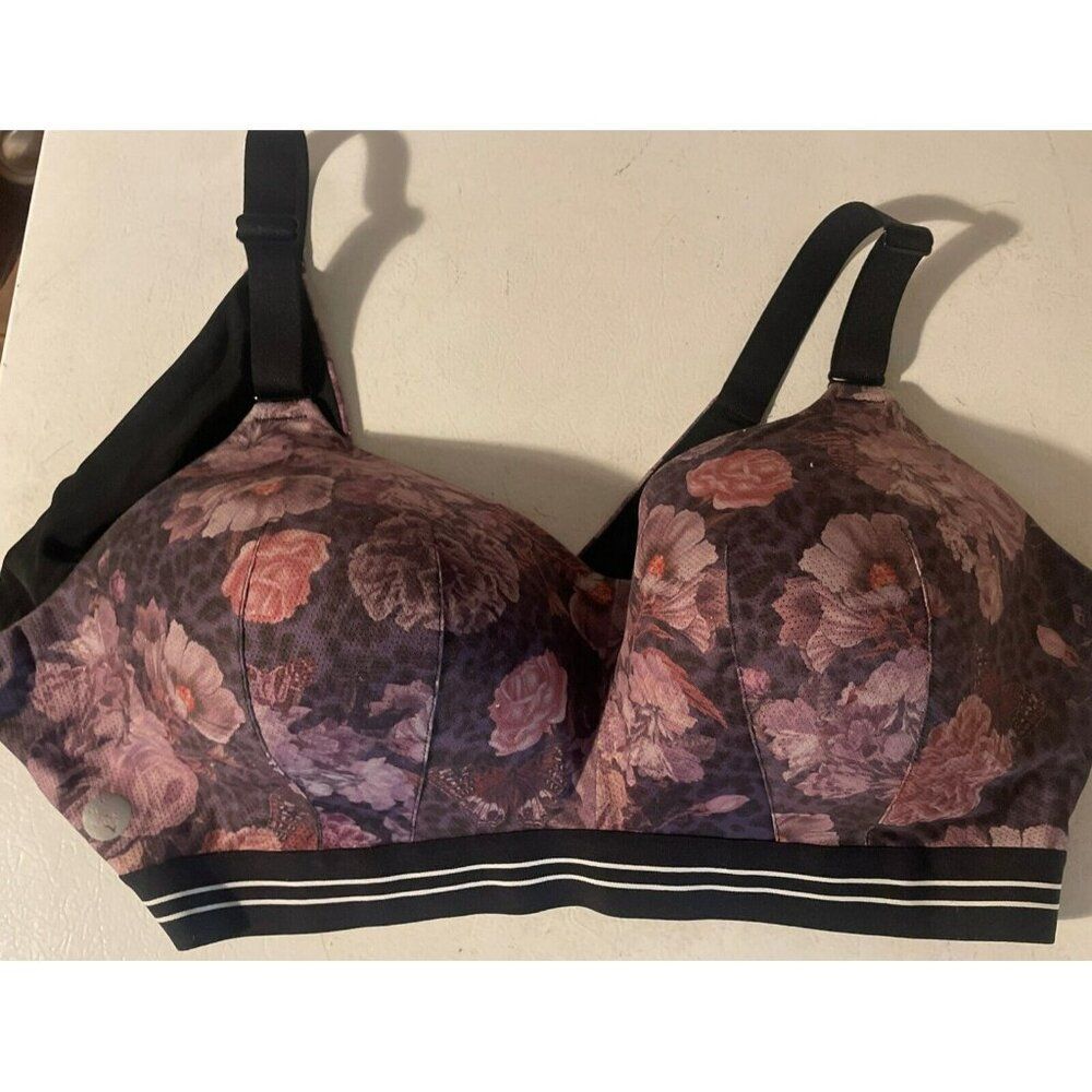 Torrid Active Curve Purple Floral Dream Wire-Free Active Bra 46B
